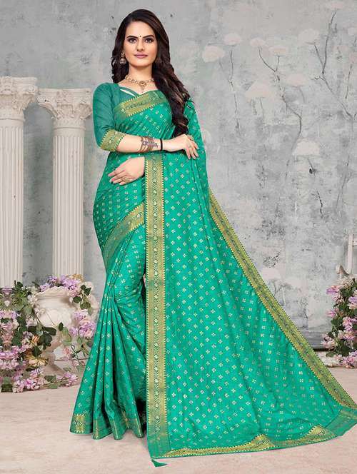 women printed bordered saree with blouse - 21723271 -  Standard Image - 0
