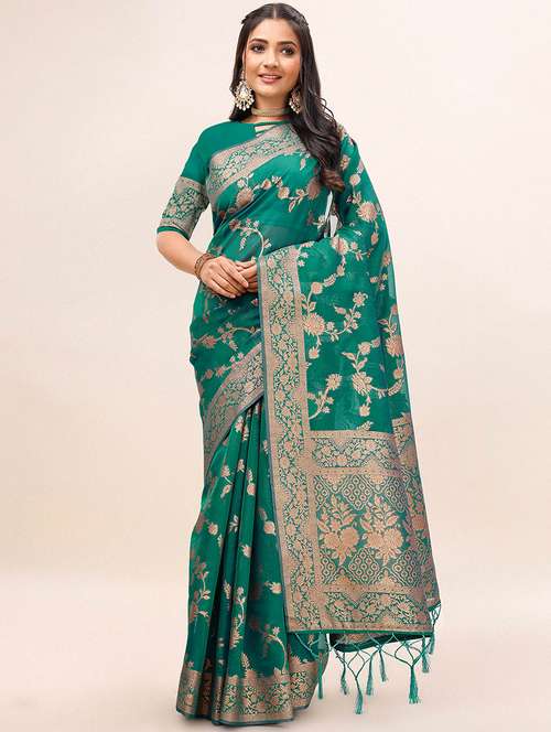 women self design banarasi saree with blouse - 21723295 -  Standard Image - 0