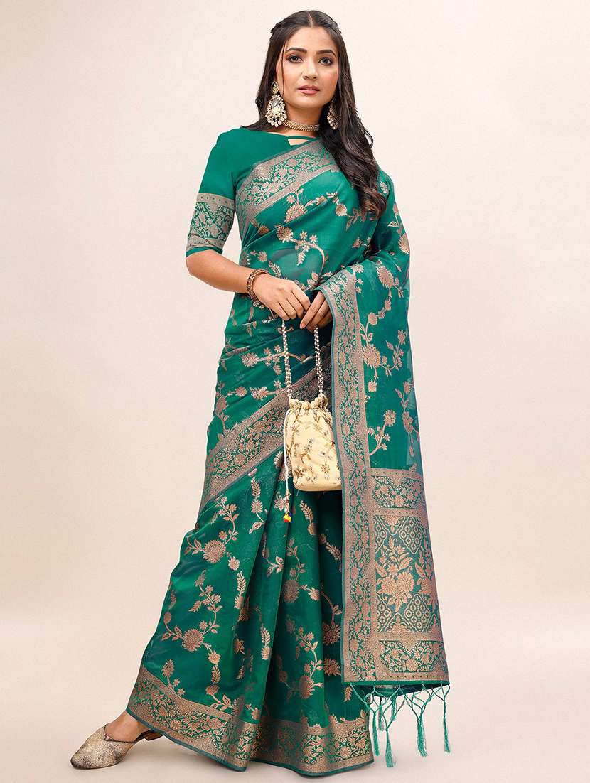 women self design banarasi saree with blouse - 21723295 -  Standard Image - 3