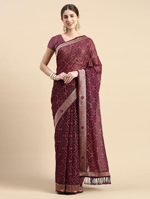 women printed casual wear saree with blouse - 21723314 - Standard Image - 0