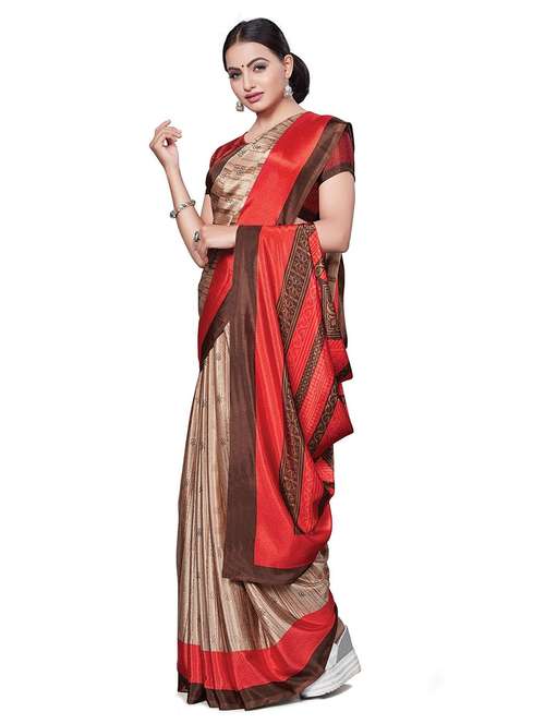 women printed casual wear saree with blouse - 21723373 -  Standard Image - 0