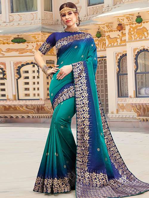 women foil printed casual wear saree with blouse - 21723378 -  Standard Image - 0