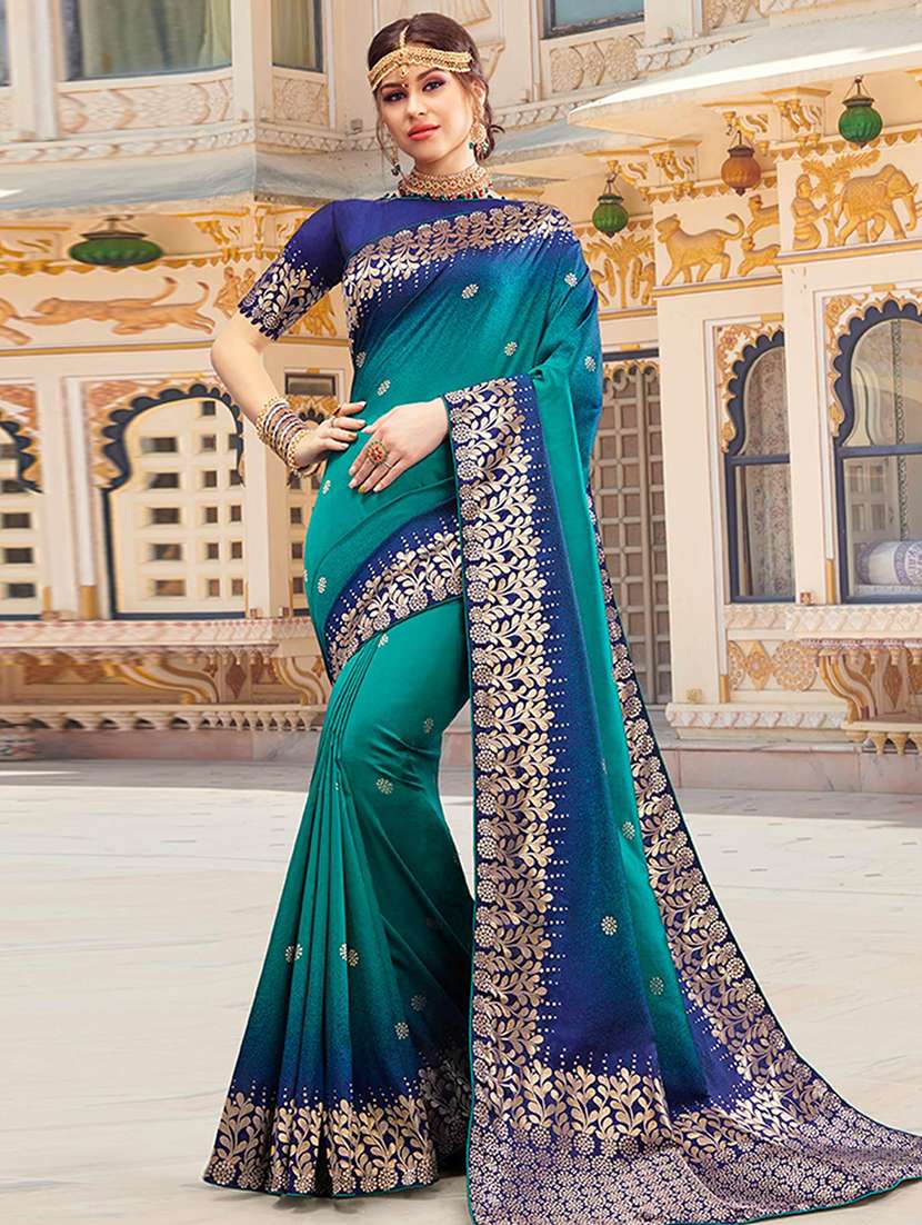 women foil printed casual wear saree with blouse