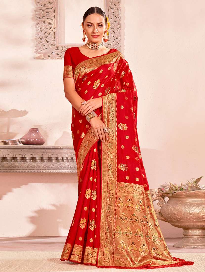 women self design banarasi saree with blouse - 21723447 -  Zoom Image - 0
