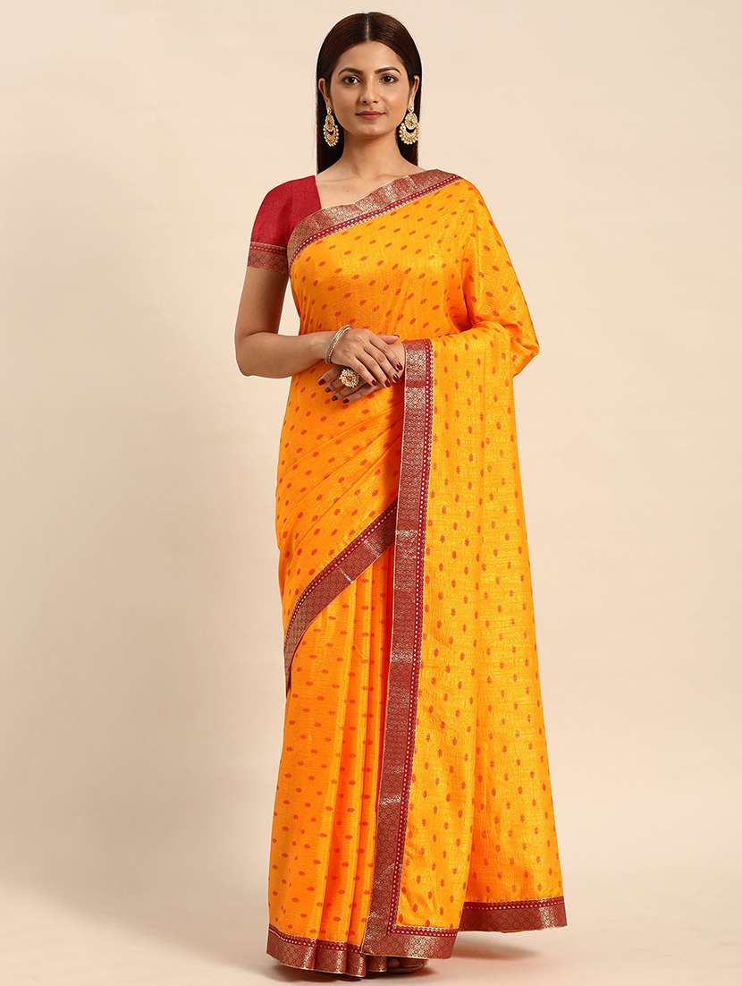 women printed casual wear saree with blouse