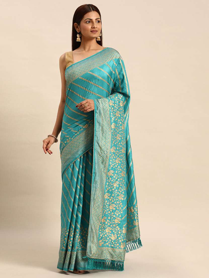 women self design banarasi saree with blouse