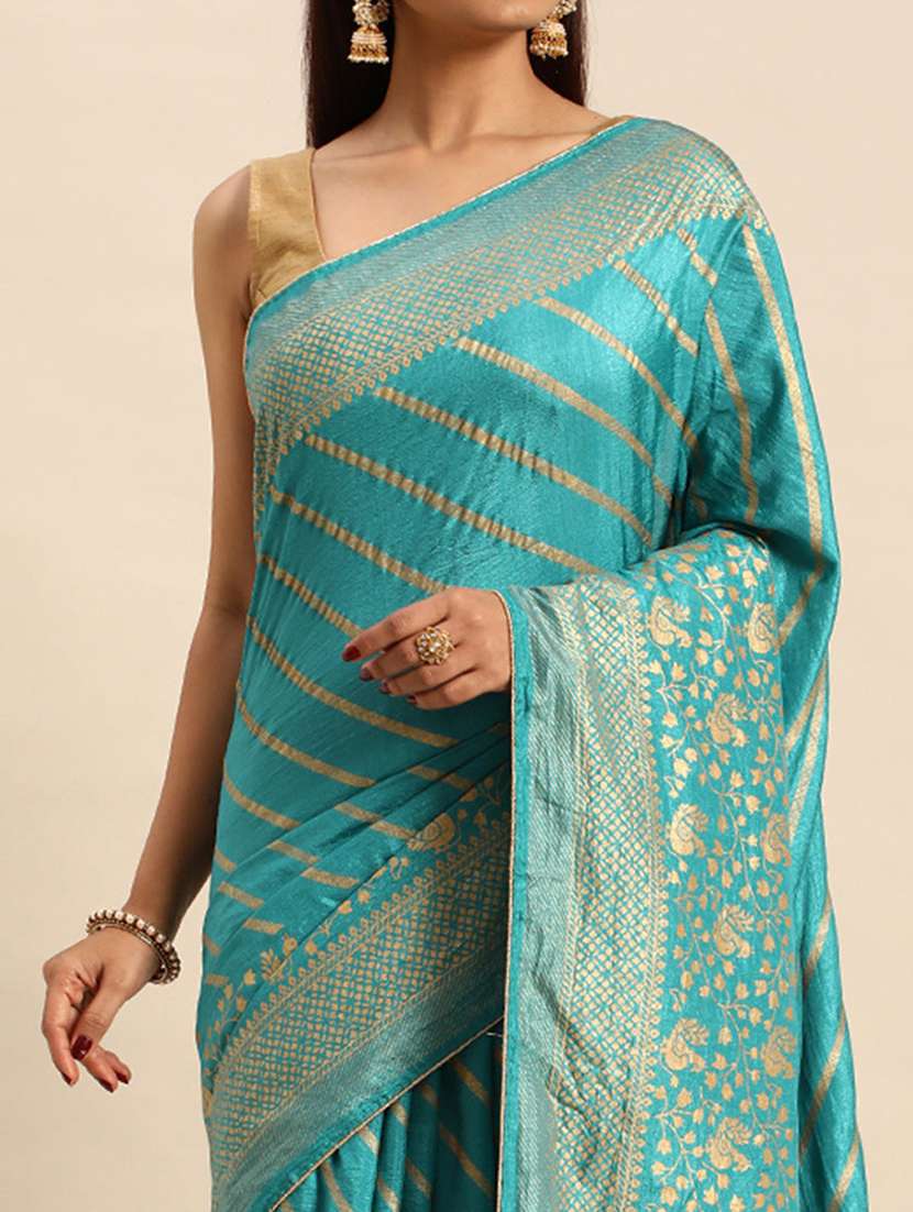 women self design banarasi saree with blouse - 21723538 -  Standard Image - 3