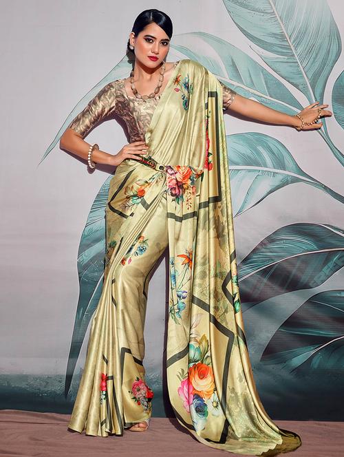 women printed casual wear saree with blouse - 21723553 - Standard Image - 0