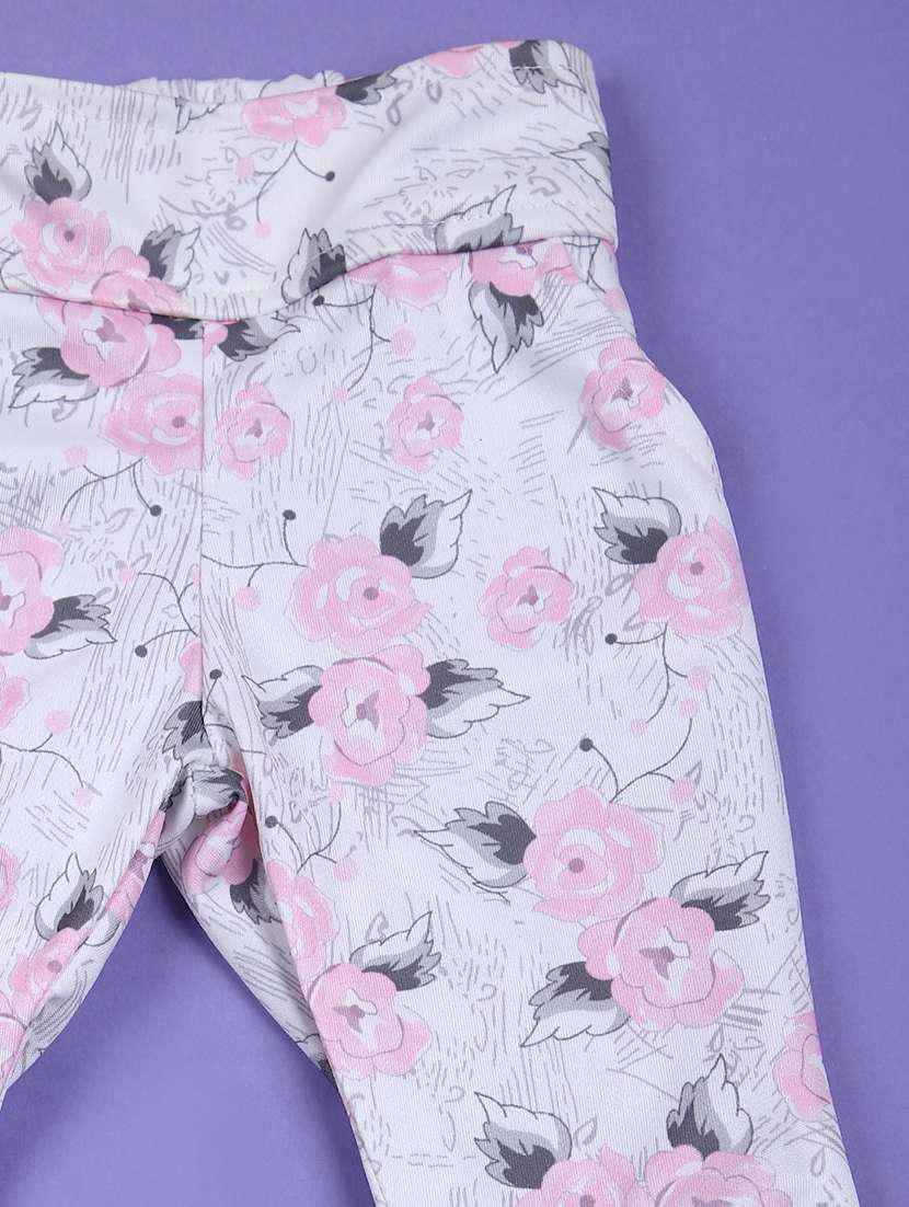 girls pink round neck capri set - 21723975 -  Standard Image - 3