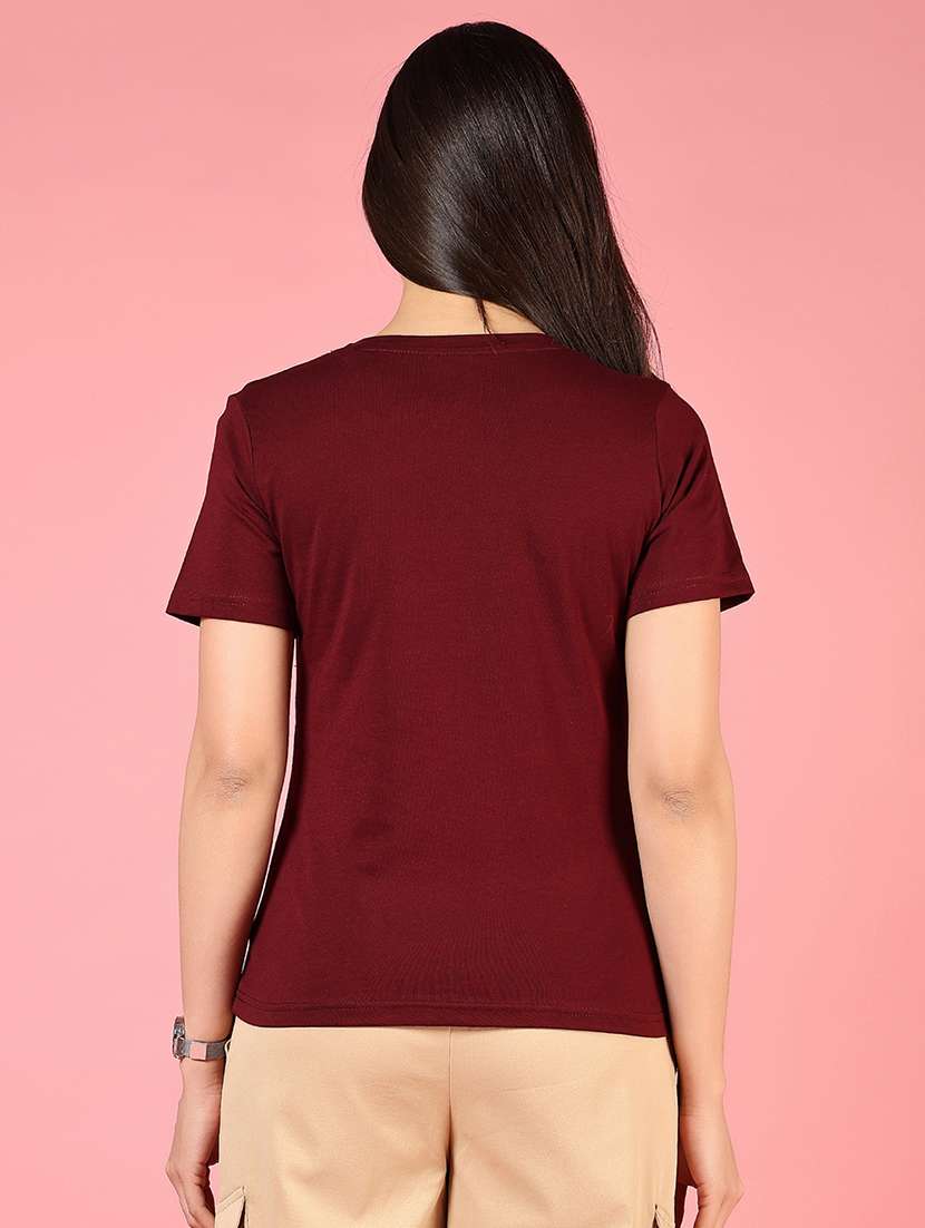 women front print short sleeve t-shirt - 21724038 -  Standard Image - 3