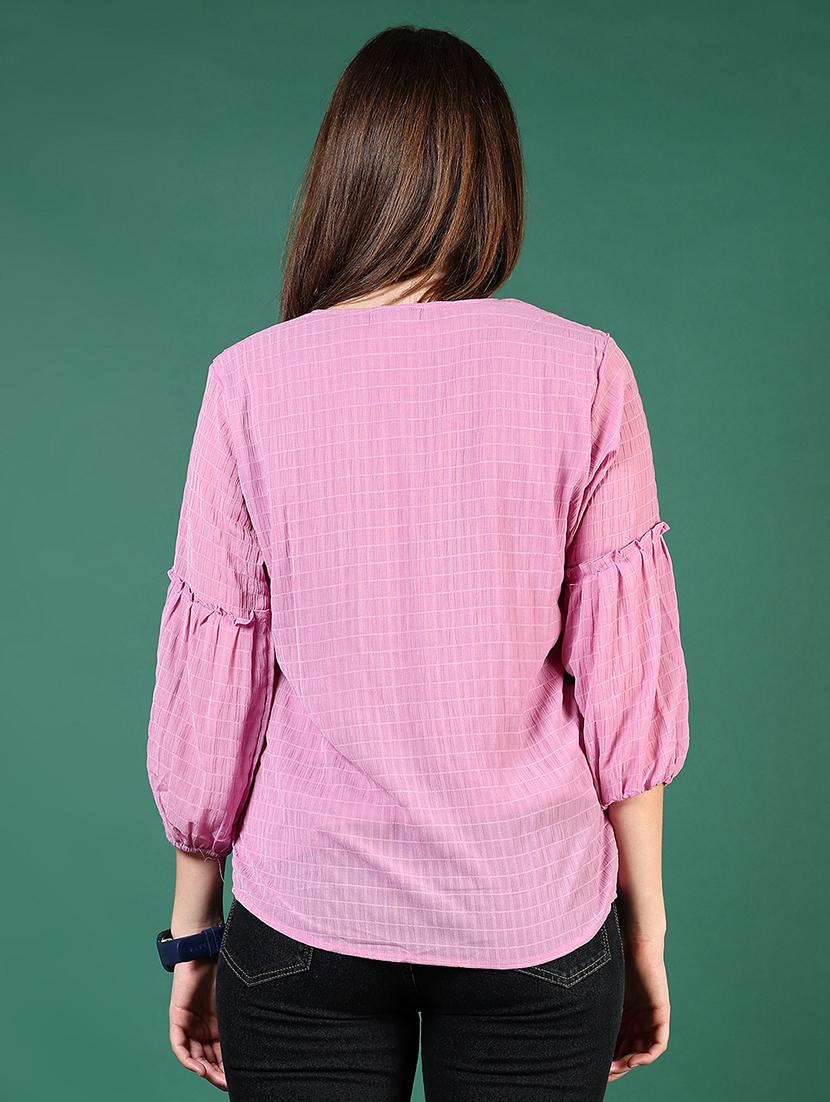 purple cotton regular top - 21724050 - Standard Image - 3