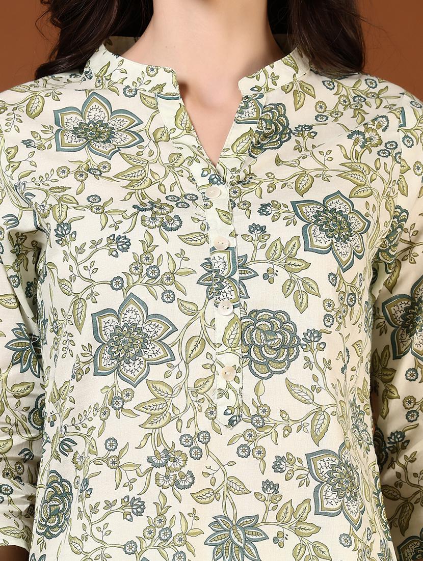 women three quarter sleeve straight kurta - 21724051 - Standard Image - 5