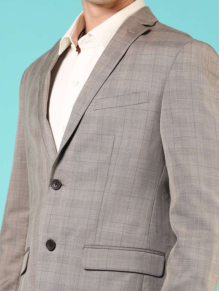 men long sleeves single breasted formal blazer - 21724074 - Standard Image - 3