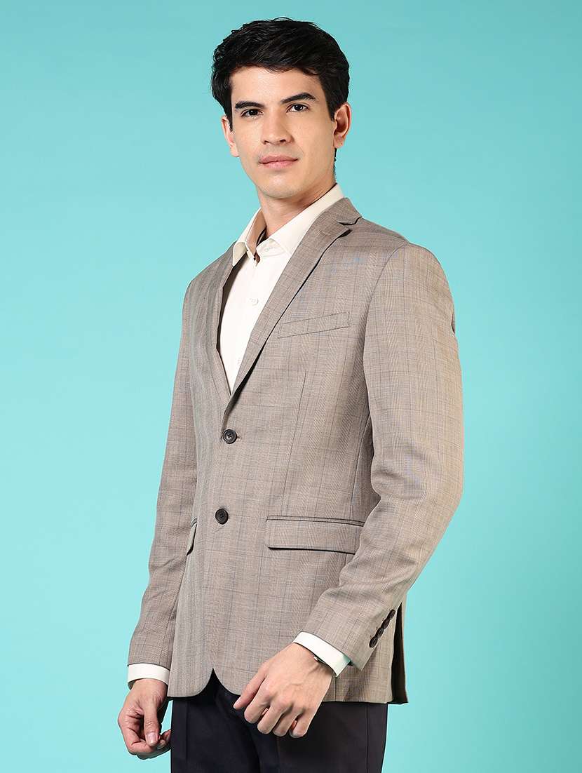 men long sleeves single breasted formal blazer - 21724074 - Standard Image - 5