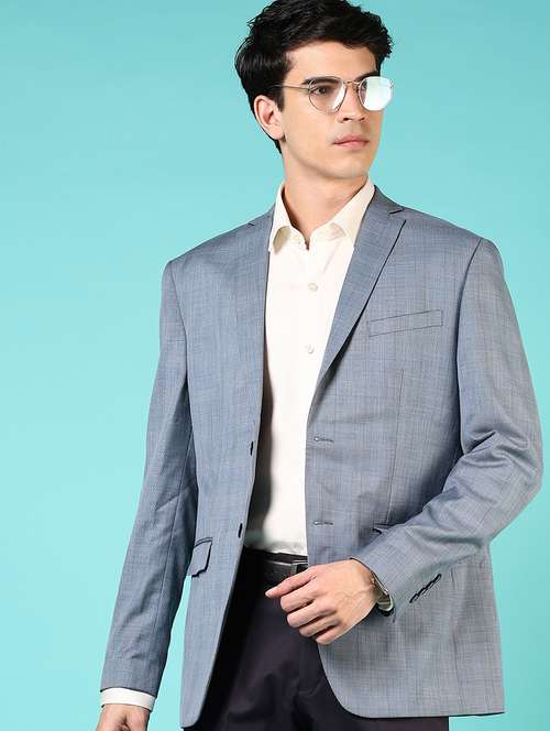 men long sleeves single breasted blazer - 21724079 - Standard Image - 0