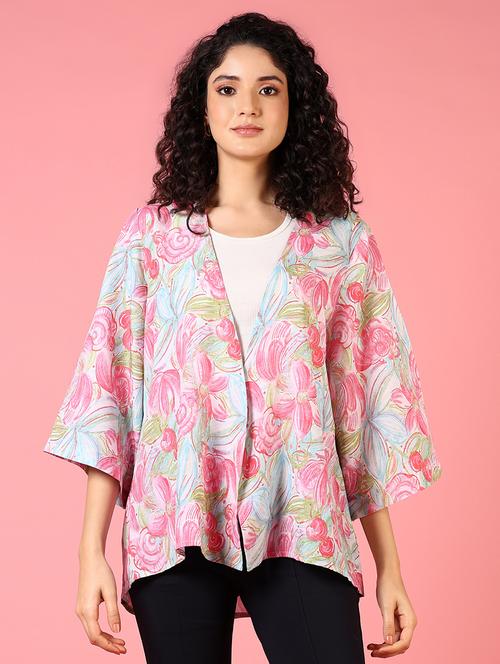 women printed bell slevees regular shrug - 21724106 - Standard Image - 0