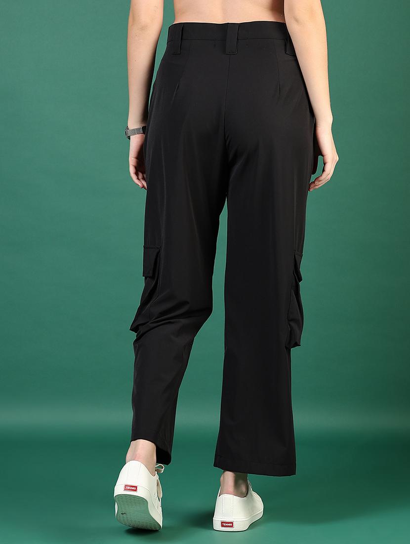 women solid mid rise cargo - 21724107 - Standard Image - 5