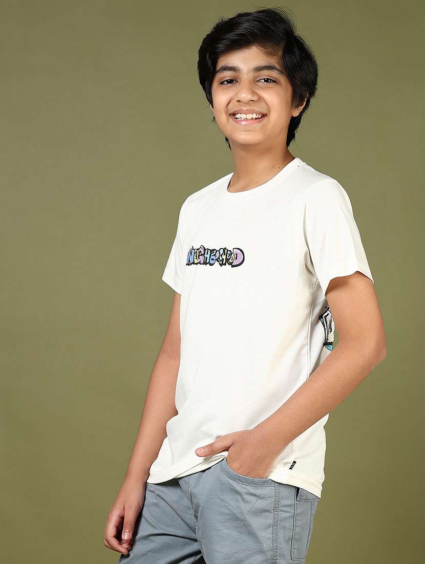 boys front & back printed round neck t-shirt - 21724112 -  Standard Image - 3