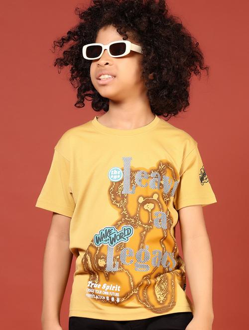 boys front printed short sleeves t-shirt - 21724118 - Standard Image - 0