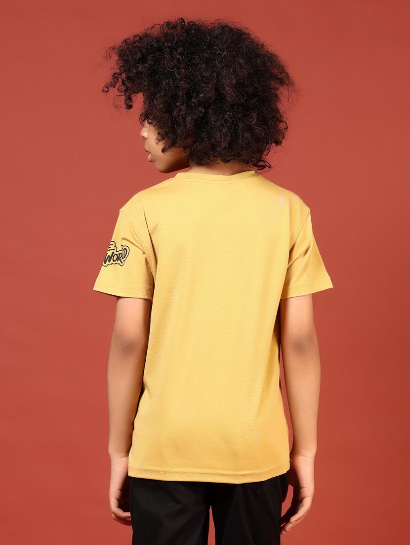 boys front printed short sleeves t-shirt - 21724118 - Standard Image - 3