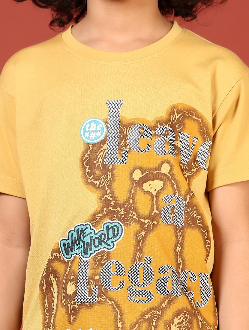 boys front printed short sleeves t-shirt - 21724118 - Standard Image - 5