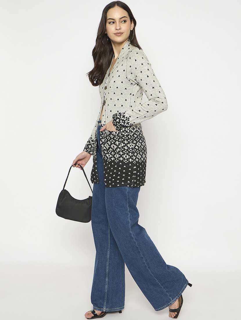 women acrylic long sleeve cardigan - 21724258 -  Standard Image - 3