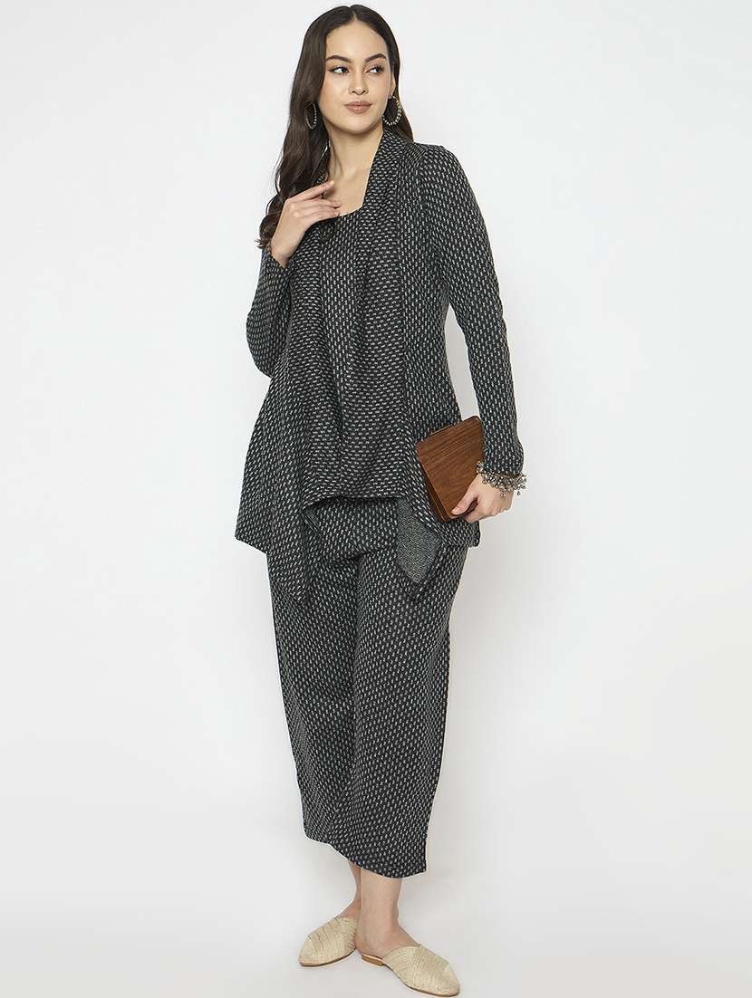 women acrylic top and palazzos co-ord set