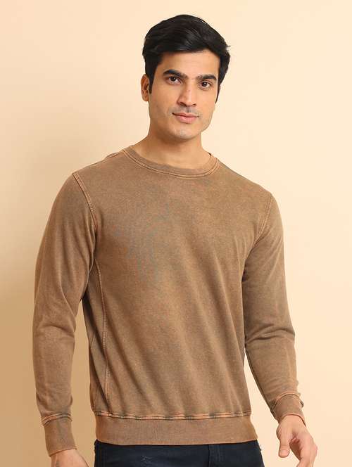men long sleeves plain sweatshirt - 21724387 - Standard Image - 0