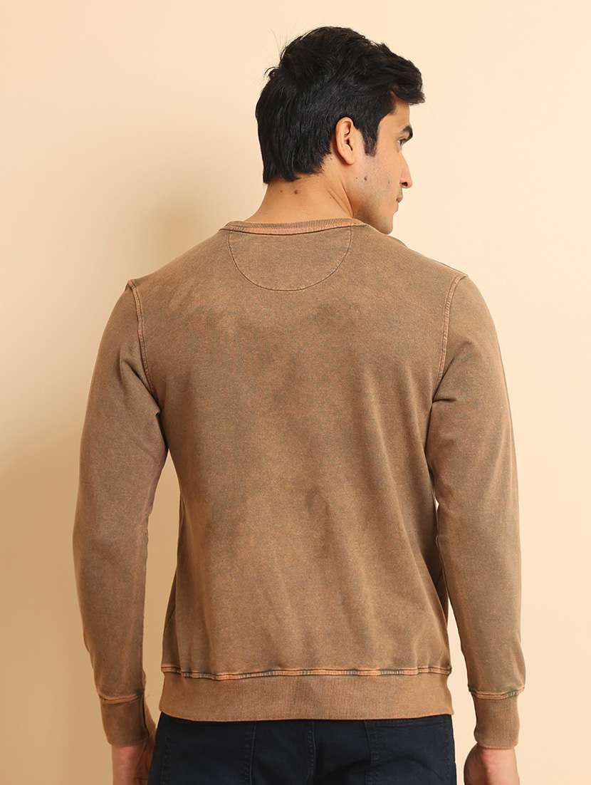 men long sleeves plain sweatshirt - 21724387 - Standard Image - 3