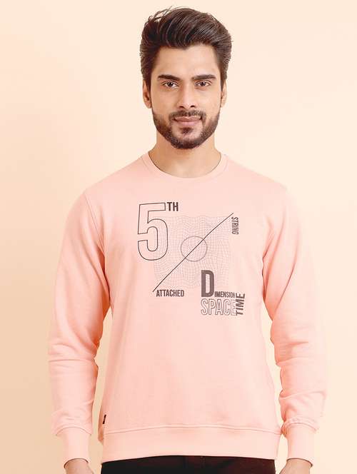 men long sleeves front print sweatshirt - 21724403 - Standard Image - 0