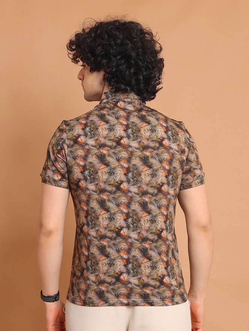 men short sleeves printed polo t-shirt - 21724498 -  Standard Image - 3
