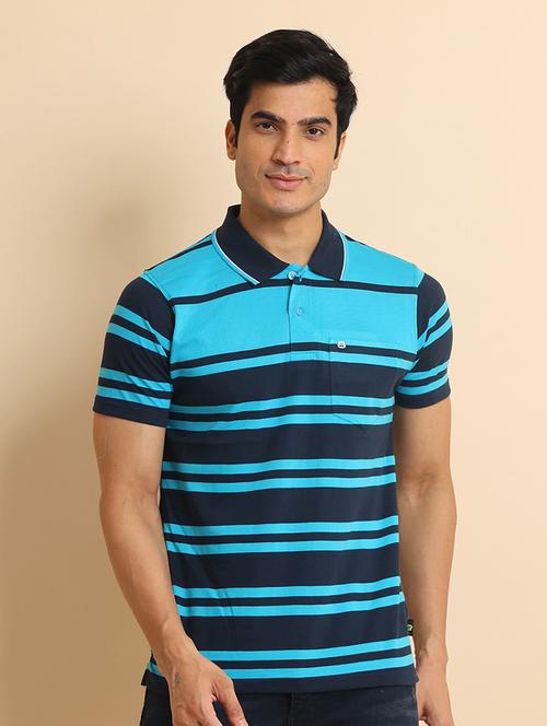 men short sleeves striped polo t-shirt - 21724513 - Standard Image - 0