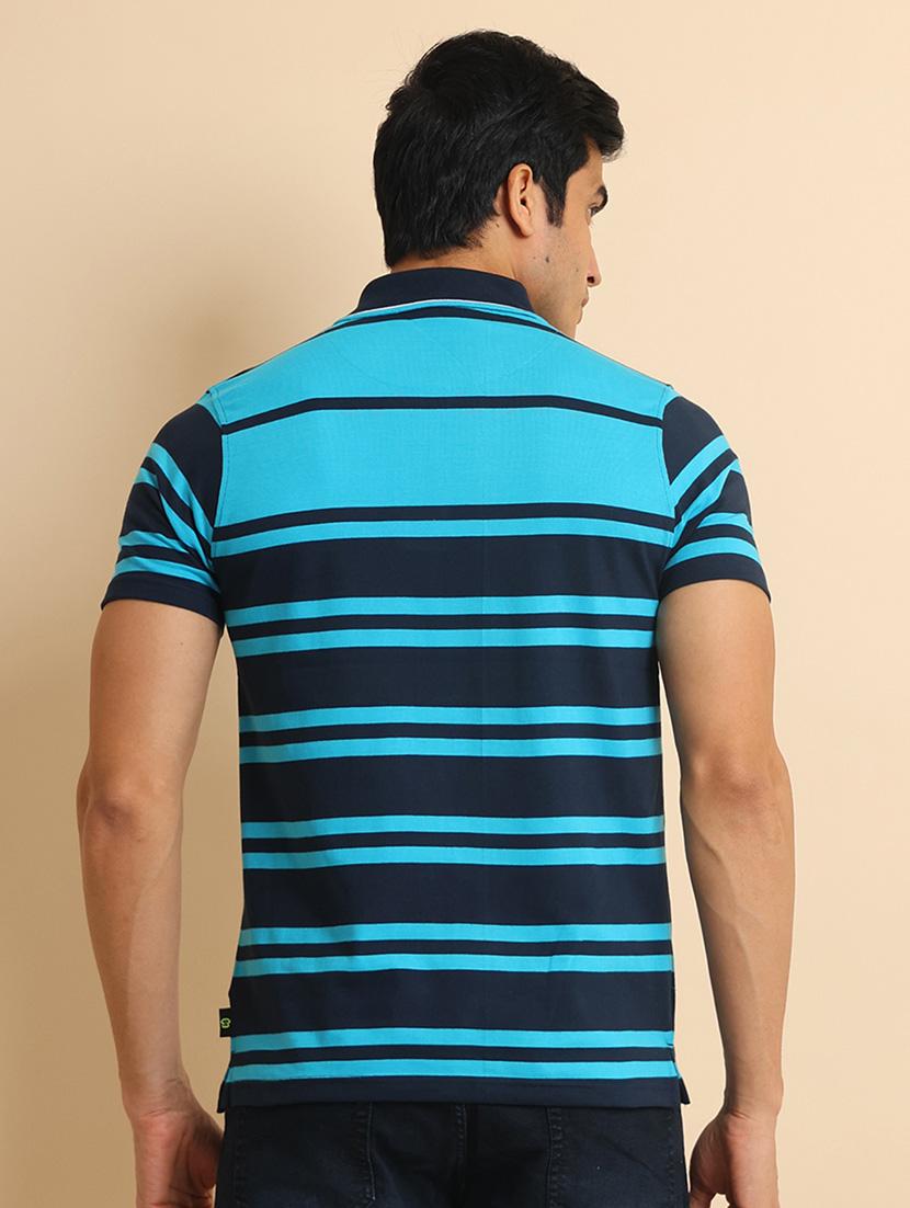 men short sleeves striped polo t-shirt - 21724513 - Standard Image - 3
