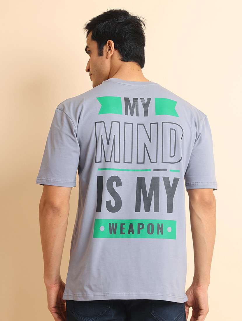 men short sleeves front & back print t-shirt - 21724532 - Standard Image - 3