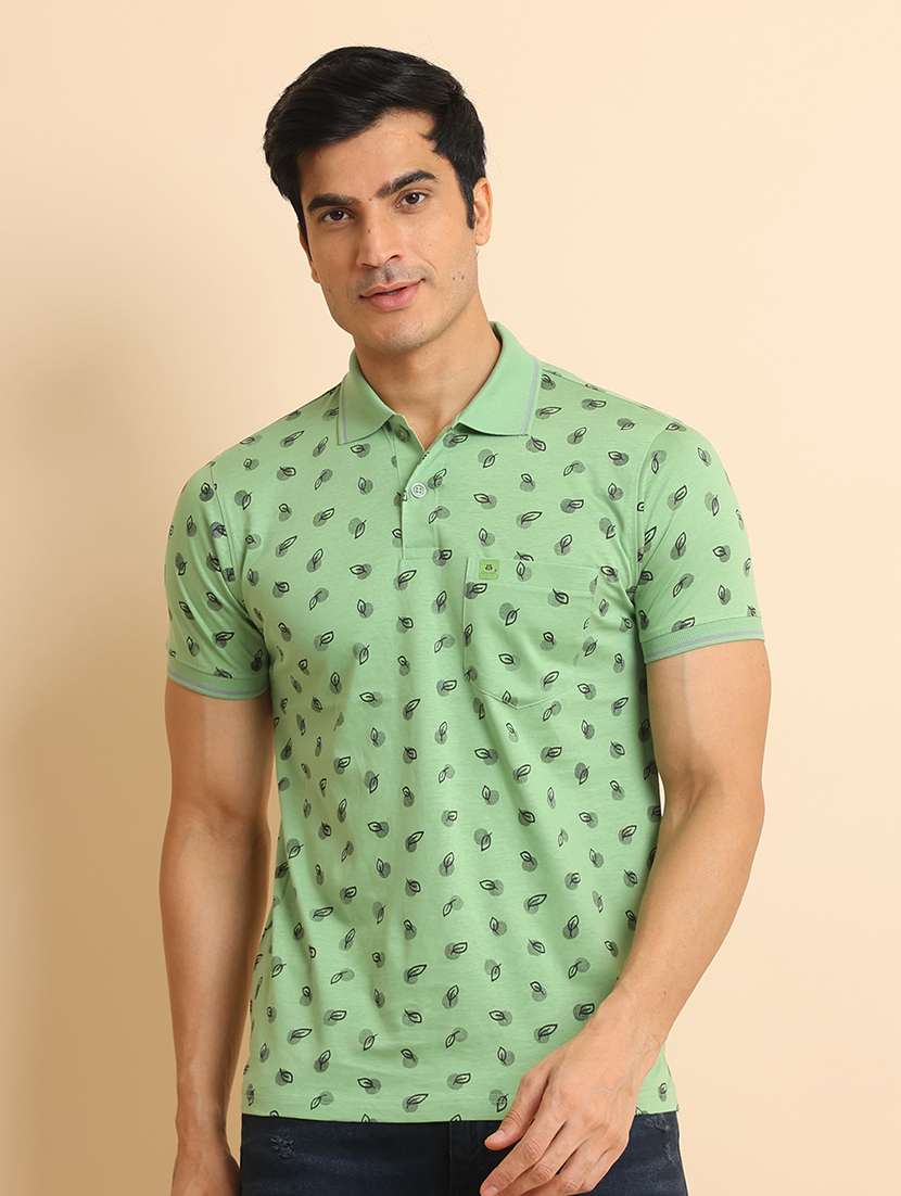 men short sleeves printed polo t-shirt - 21724569 -  Zoom Image - 0
