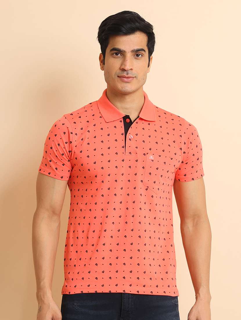 men short sleeves printed polo t-shirt - 21724576 - Zoom Image - 0