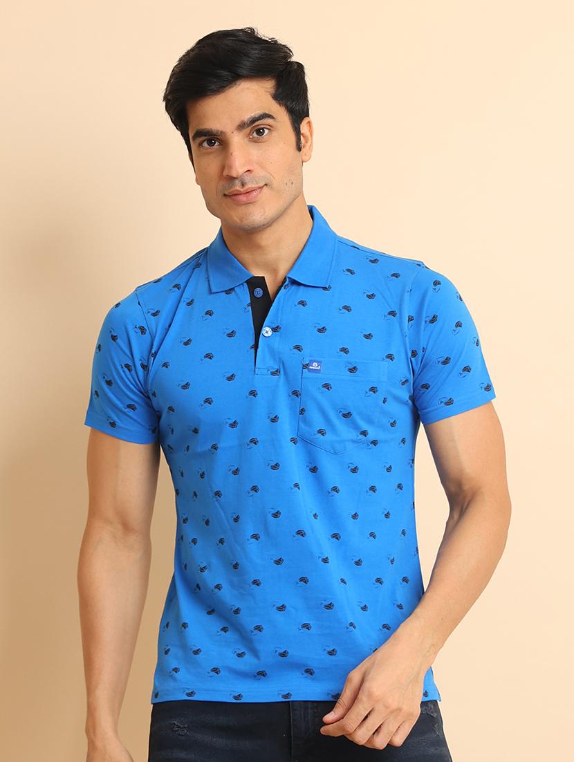 men short sleeves printed polo t-shirt - 21724579 - Zoom Image - 0