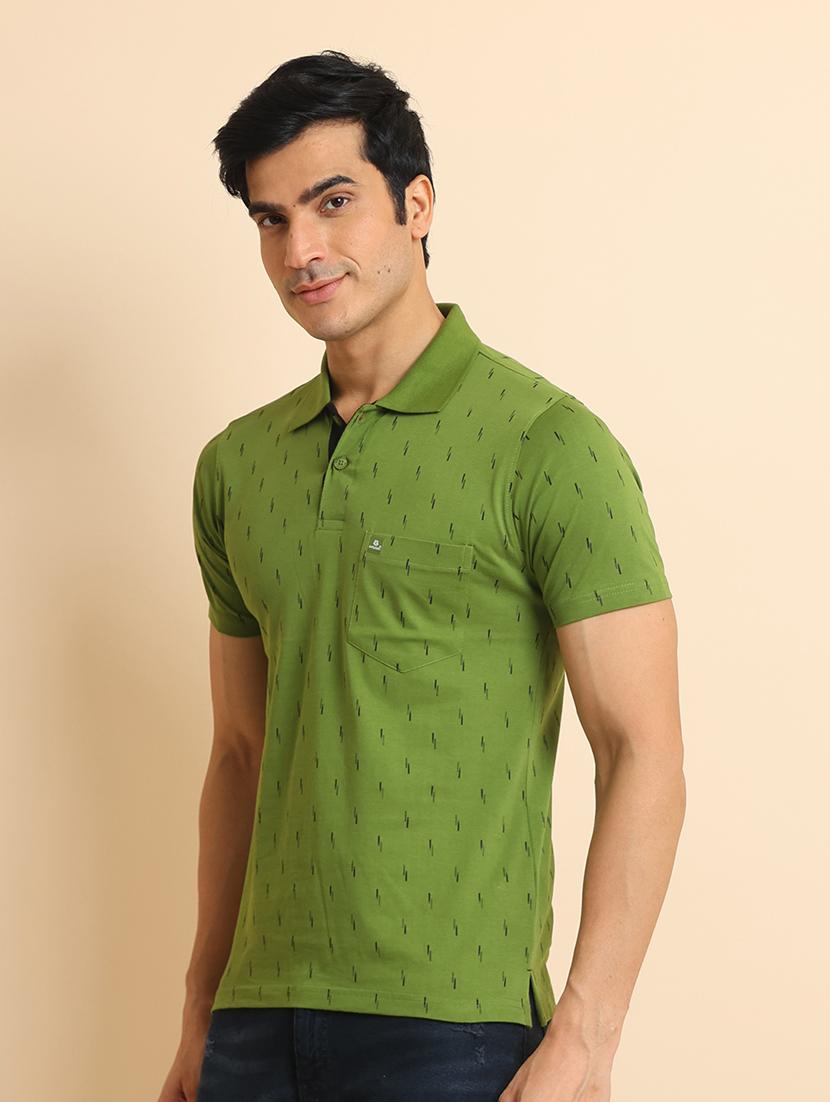 men short sleeves printed polo t-shirt - 21724588 -  Zoom Image - 0