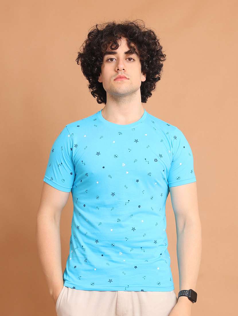men short sleeves printed t-shirt