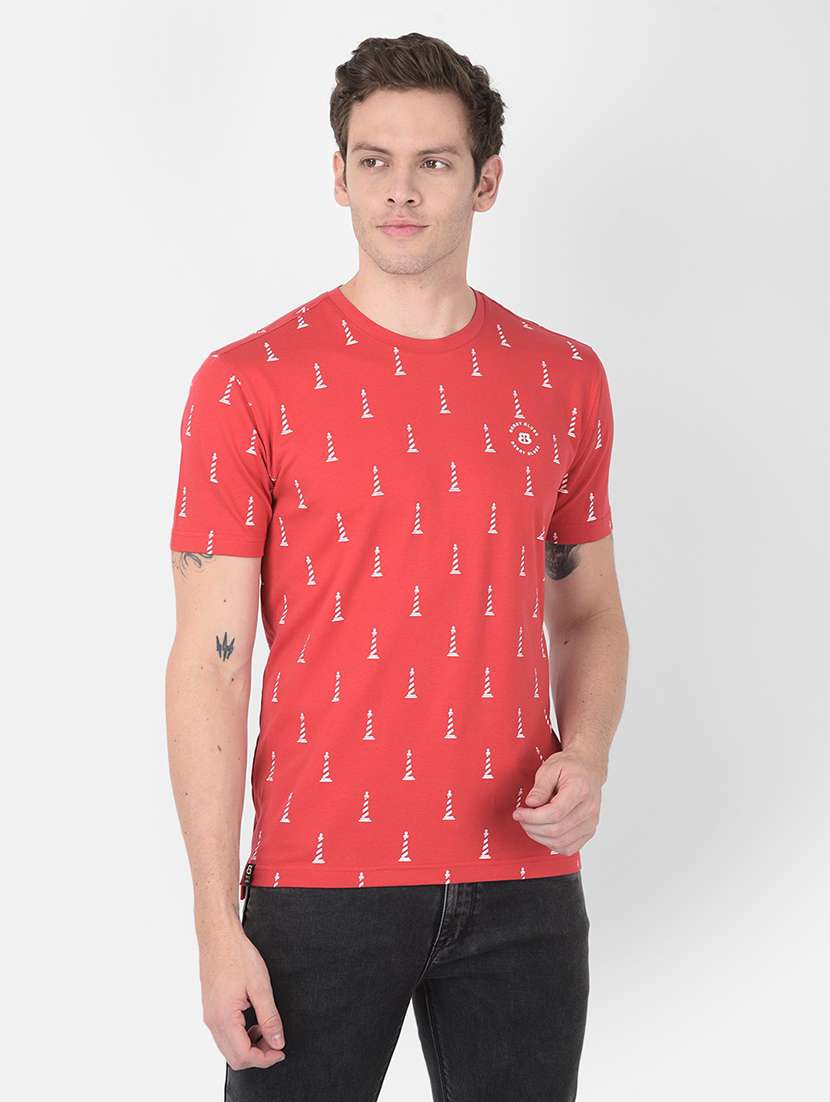 men short sleeves printed t-shirt