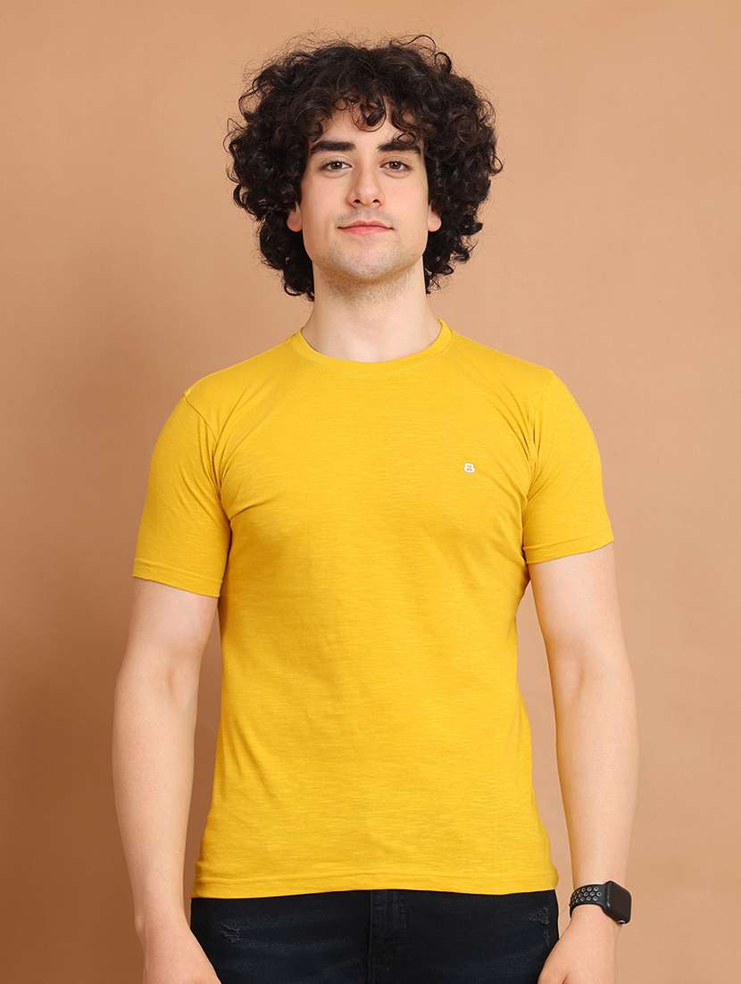 men short sleeves plain t-shirt