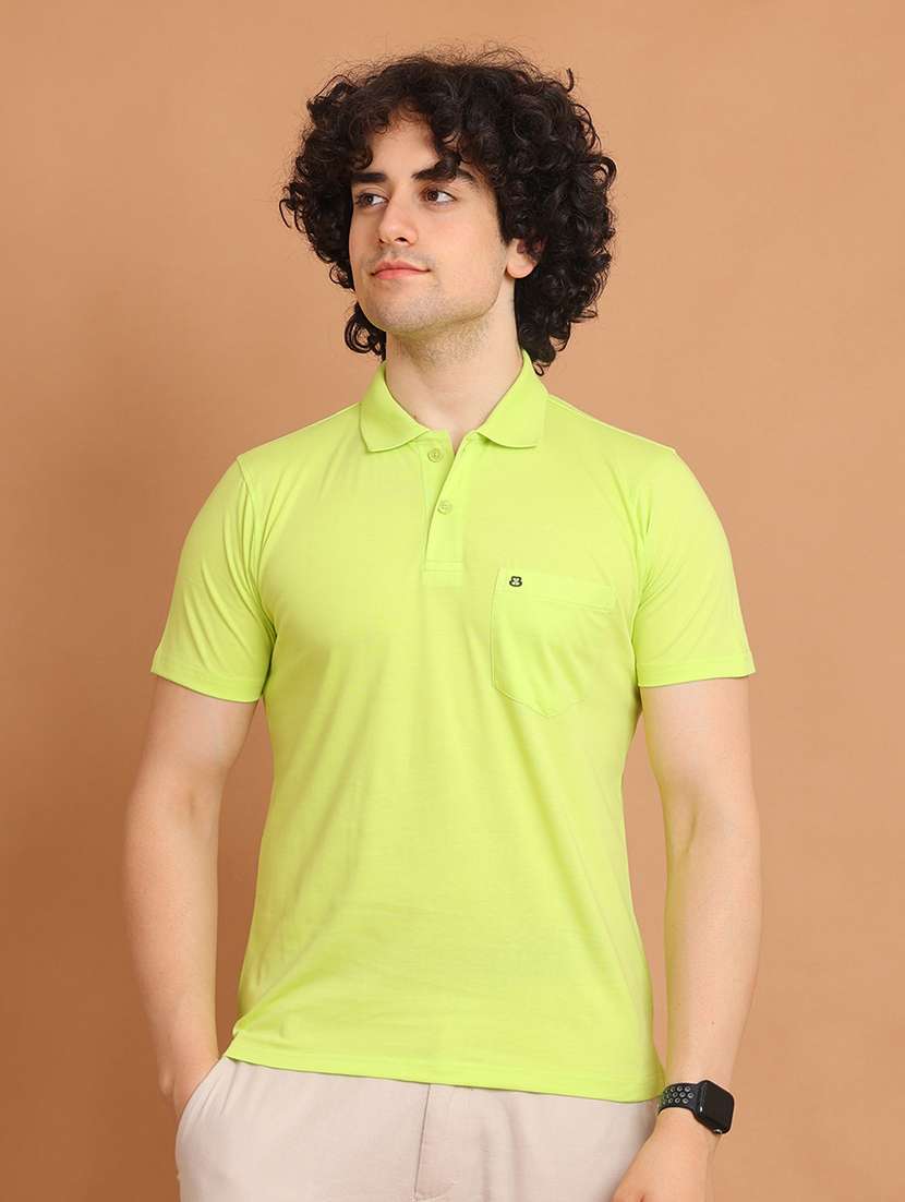 men short sleeves plain polo t-shirt