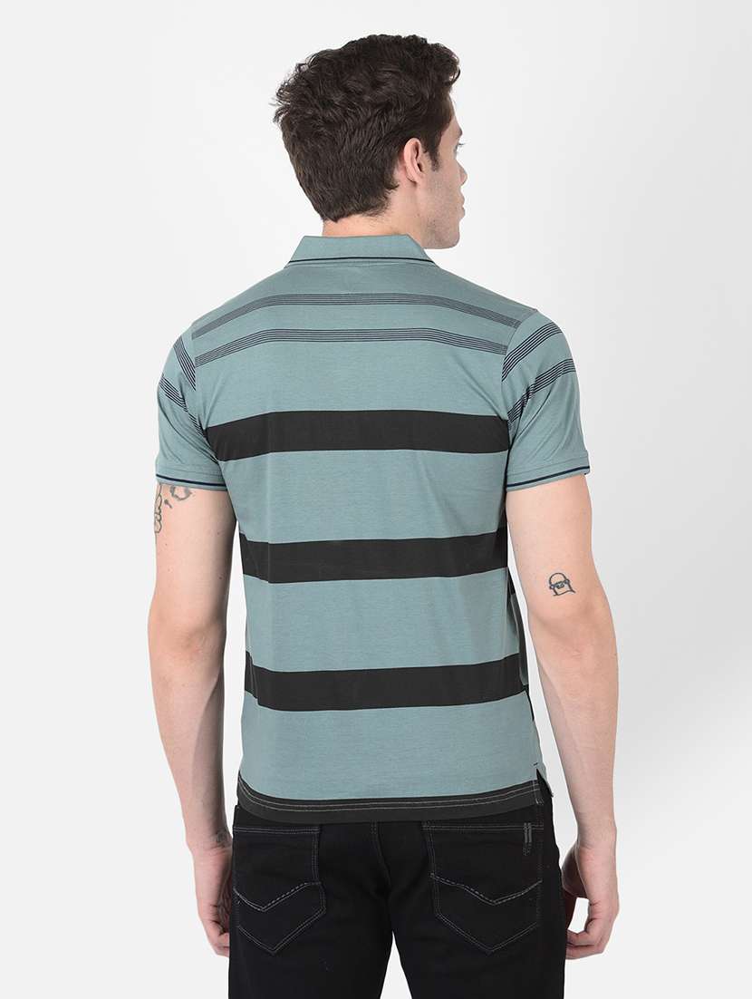 men striped short sleeves polo t-shirt - 21724854 - Standard Image - 3