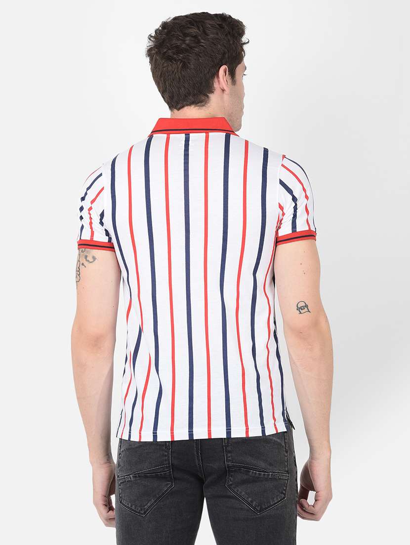men striped short sleeves polo t-shirt - 21724855 - Standard Image - 3