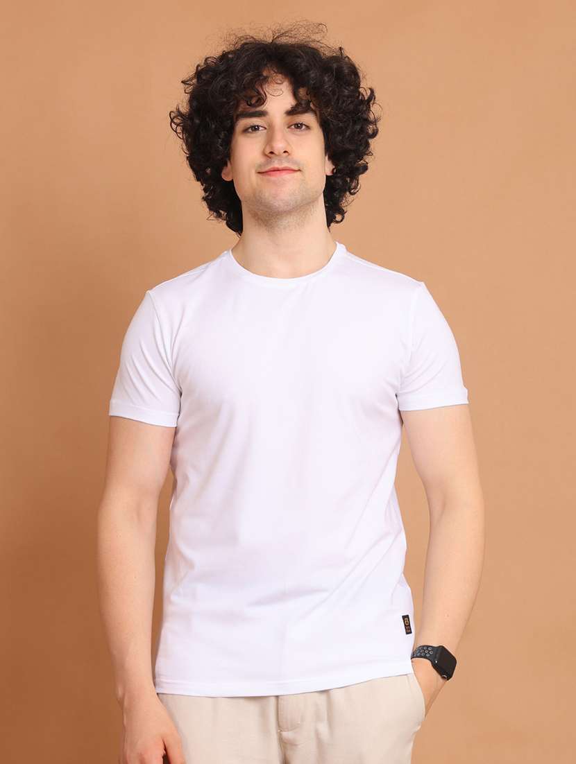 men short sleeves plain t-shirt