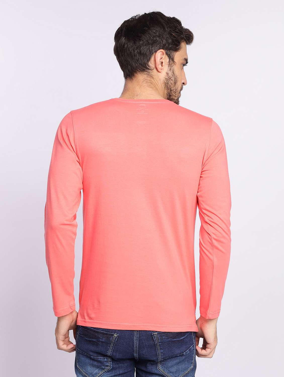 men long sleeves plain t-shirt - 21724965 -  Standard Image - 3