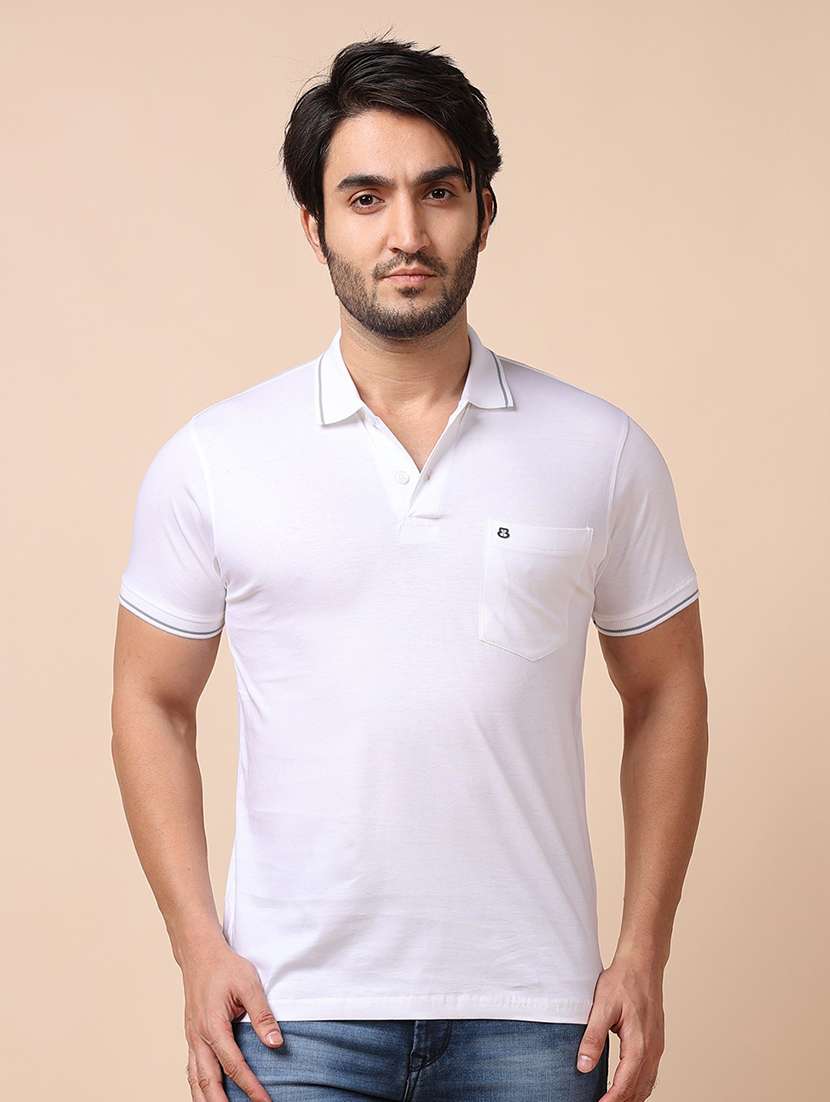 men short sleeves plain polo t-shirt
