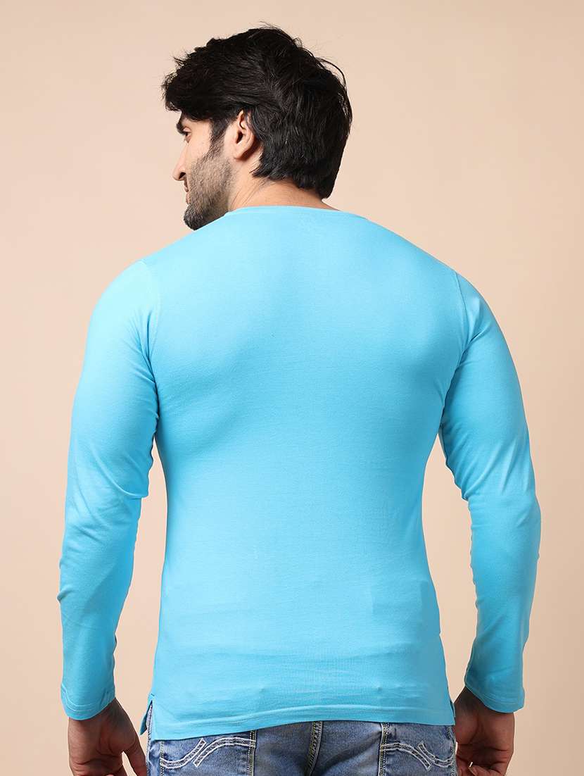 men long sleeves plain t-shirt - 21724975 - Standard Image - 3