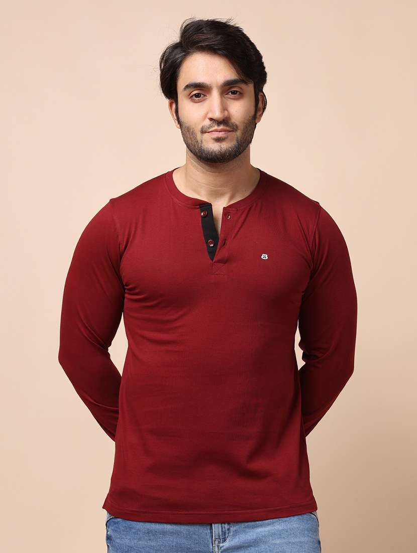 men long sleeves plain t-shirt