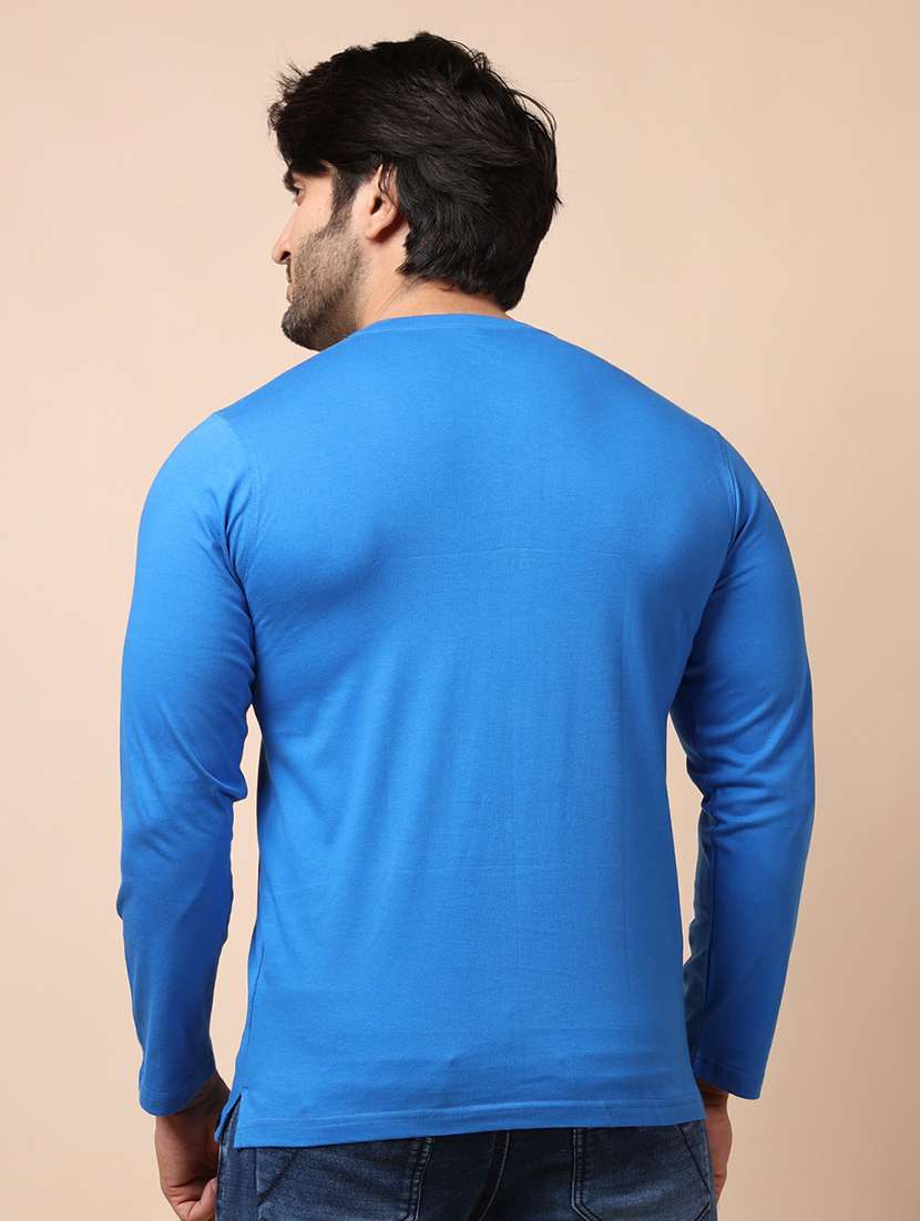 men long sleeves plain t-shirt - 21724988 - Standard Image - 3